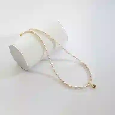 安道子 米形 延长扣 淡水珍珠 项链 女款