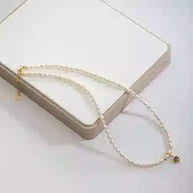 安道子 米形 延长扣 淡水珍珠 项链 女款