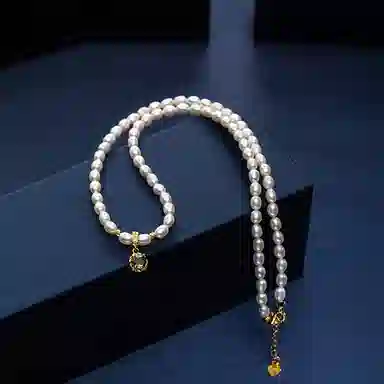 安道子 米形 延长扣 淡水珍珠 项链 女款