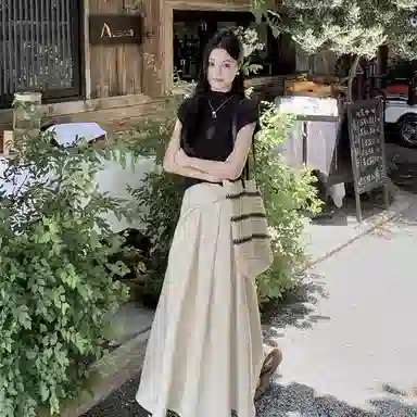 桴生 多风格融合的短袖上衣与半身裙夏季时尚穿搭裙装套装 女款
