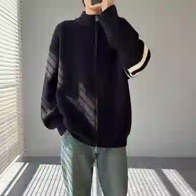 悍戈 潮牌高街复古慵懒风多功能立领开衫卫衣 男女同款