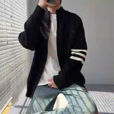 悍戈 潮牌高街复古慵懒风多功能立领开衫卫衣 男女同款