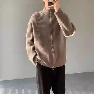 悍戈 潮牌高街复古慵懒风多功能立领开衫卫衣 男女同款