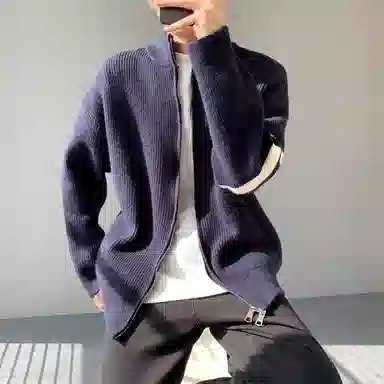 悍戈 潮牌高街复古慵懒风多功能立领开衫卫衣 男女同款