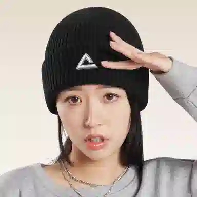 匹克 秋冬休闲简约潮流 腈纶/涤纶 绒线帽 加绒加厚保暖防寒 男女同款情侣款 黑色