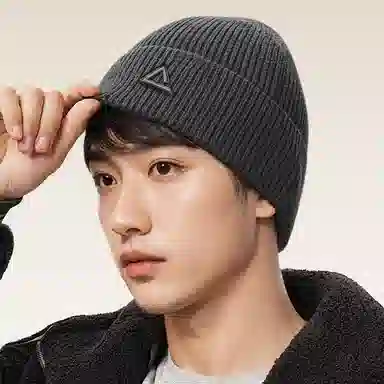 匹克 秋冬休闲简约潮流 腈纶/涤纶 绒线帽 加绒加厚保暖防寒 男女同款情侣款 灰色