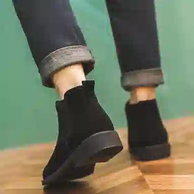 浪莎 潮流经典复古时尚 短筒 切尔西靴 男款