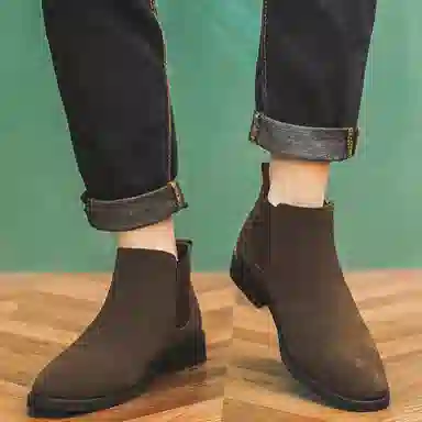 浪莎 潮流经典复古时尚 短筒 切尔西靴 男款