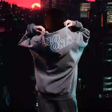 WHOOSIS Space Cotton Zip Hoodie