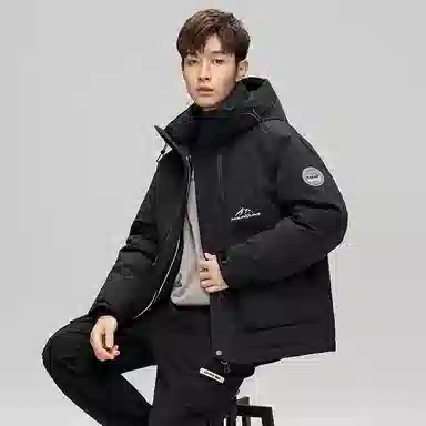 鸭鸭 时尚休闲工装短款百搭羽绒服 男款