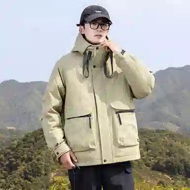 鸭鸭 时尚休闲工装百搭短款羽绒服 男女同款