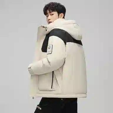 鸭鸭 休闲百搭短款时尚加厚鸭绒羽绒服 男款