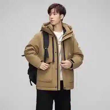 鸭鸭 时尚休闲工装短款百搭羽绒服 男款