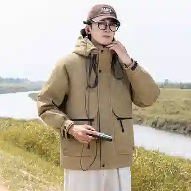 鸭鸭 时尚休闲工装百搭短款羽绒服 男女同款