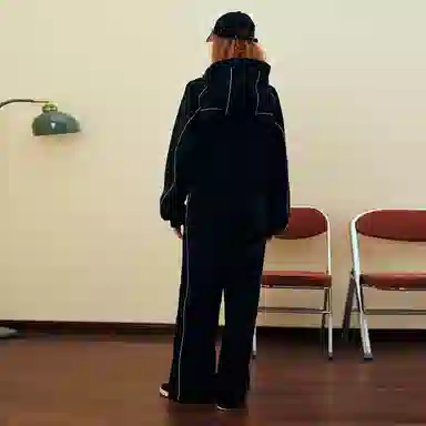 ER Letter Reflective Hoodie and Pants Set