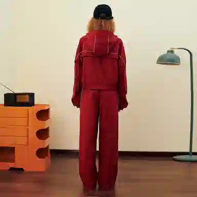 ER Letter Reflective Hoodie and Pants Set