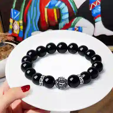 新中式小众气质招财转运六字真言文玩好运贺礼 白玉菩提 时尚手串手饰 男女同款情侣款