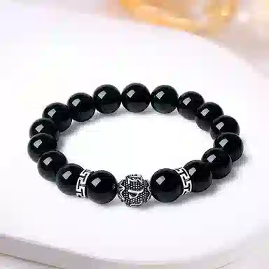 新中式小众气质招财转运六字真言文玩好运贺礼 白玉菩提 时尚手串手饰 男女同款情侣款