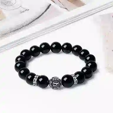 新中式小众气质招财转运六字真言文玩好运贺礼 白玉菩提 时尚手串手饰 男女同款情侣款