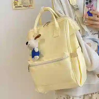 單倉 休闲学生潮旅行电脑 尼龙 背包双肩包 男女同款情侣款 白色/黑色/红色/黄色/蓝色