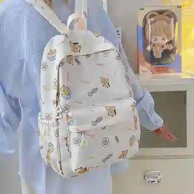單倉 可爱潮流时尚设计通勤百搭背包 尼龙 双肩包 女款 多色