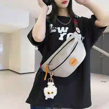 單倉 日系撞色设计大容量通勤百搭 尼龙 胸包 常规 男女同款情侣款 多色