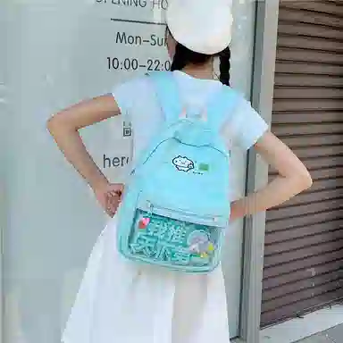 單倉 可爱小清新卡通时尚设计学院风背包初高中学生通勤百搭 牛津布 痛包 女款