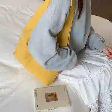 單倉 纯色简约优雅设计轻便耐磨学院风腋下斜挎包初高中学生大容量通勤百搭手提包 布 单肩包 常规 女款 白色/黑色/黄色/蓝色/粉色