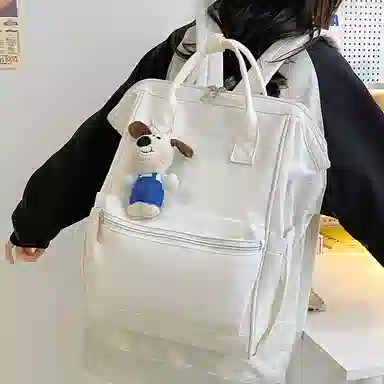 單倉 休闲学生潮旅行电脑 尼龙 背包双肩包 男女同款情侣款 白色/黑色/红色/黄色/蓝色