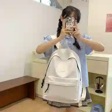 單倉 简约时尚设计休闲通勤百搭通勤百搭背包初高中学生大容量轻便耐磨书包 尼龙 双肩包 常规 男女同款情侣款 多色