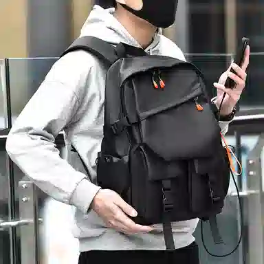 單倉 潮流简约通勤百搭背包多功能商务 牛津纺 双肩包 男款 多色