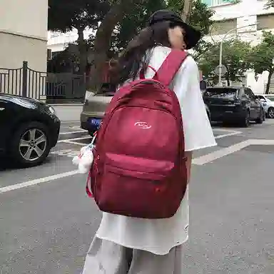 單倉 韩系高颜值扎染小众设计通勤百搭学院风背包初高中学生书包 尼龙 双肩包 常规 男女同款情侣款 白色/红色/蓝色/深蓝色