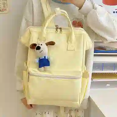 單倉 休闲学生潮旅行电脑 尼龙 背包双肩包 男女同款情侣款 白色/黑色/红色/黄色/蓝色