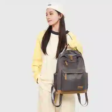 單倉 简约通勤百搭旅行背包 织物 双肩包 女款 多色