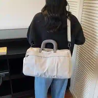 單倉 高级感简约时尚日常 布 旅行包 男女同款情侣款 多色