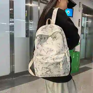 單倉 韩系简约初高中学生大容量通勤百搭背包 尼龙 双肩包 男女同款情侣款 多色