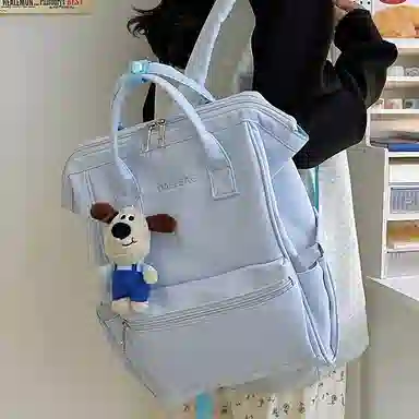 單倉 休闲学生潮旅行电脑 尼龙 背包双肩包 男女同款情侣款 白色/黑色/红色/黄色/蓝色