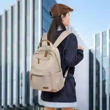 單倉 简约通勤百搭旅行背包 织物 双肩包 女款 多色