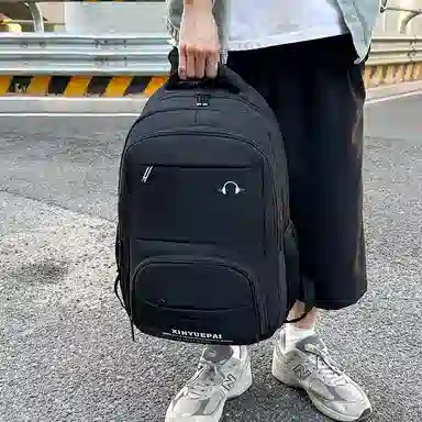 單倉 初中高中学生旅行商务 牛津纺 双肩包 男女同款情侣款 灰色/黑色/卡其色/蓝色
