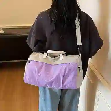 單倉 高级感简约时尚日常 布 旅行包 男女同款情侣款 多色