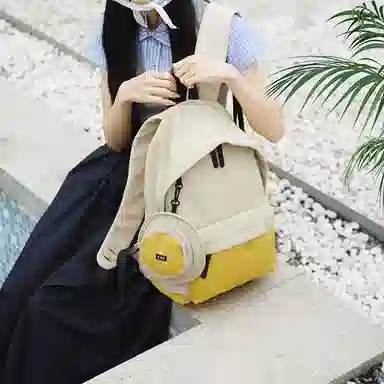 單倉 时尚初高中学生百搭高颜值韩版 尼龙 书包背包双肩包 男女同款情侣款 多色