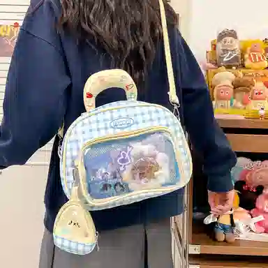 單倉 韩系百搭小清新学院萌系可爱旅行出游手提包 尼龙 痛包 常规 女款 多色