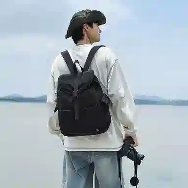 單倉 韩系潮流时尚简约设计旅行通勤背包初高中轻便耐磨 尼龙 双肩包 男女同款情侣款 多色
