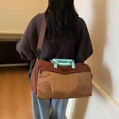 單倉 高级感简约时尚日常 布 旅行包 男女同款情侣款 多色