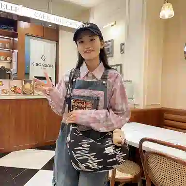 單倉 韩版高颜值初高中学生大容量斜挎包时尚设计百搭手提包帆布包 帆布 手拎单肩包 女款 白色/粉色/黄色/黑色