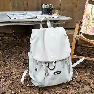 單倉 日系潮流简约小众设计感撞色轻便耐磨背包高品质学院风初高中学生大容量通勤百搭书包  尼龙 双肩包 常规 男女同款情侣款 多色