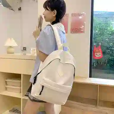 單倉 简约时尚设计休闲通勤百搭通勤百搭背包初高中学生大容量轻便耐磨书包 尼龙 双肩包 常规 男女同款情侣款 多色
