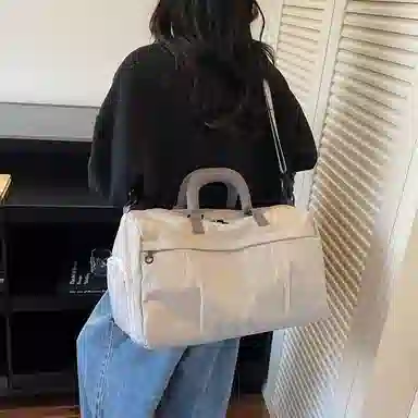 單倉 高级感简约时尚日常 布 旅行包 男女同款情侣款 多色