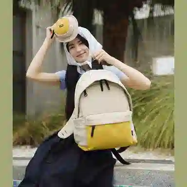 單倉 时尚初高中学生百搭高颜值韩版 尼龙 书包背包双肩包 男女同款情侣款 多色