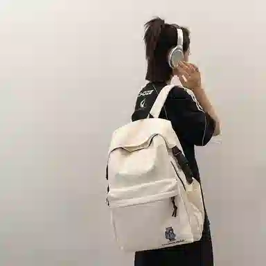 單倉 日韩系通勤百搭学院风小众背包设计大容量轻便 尼龙 双肩包 常规 男女同款情侣款 多色